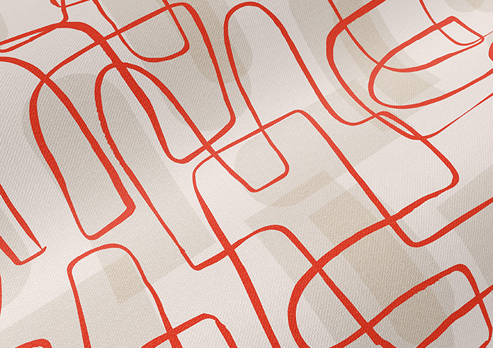 Meander, Orange - Roman Blind - Image 4